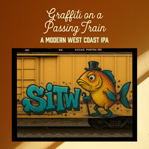 Graffiti On A Passing Train