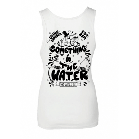 Women's White Baby Rib Tank